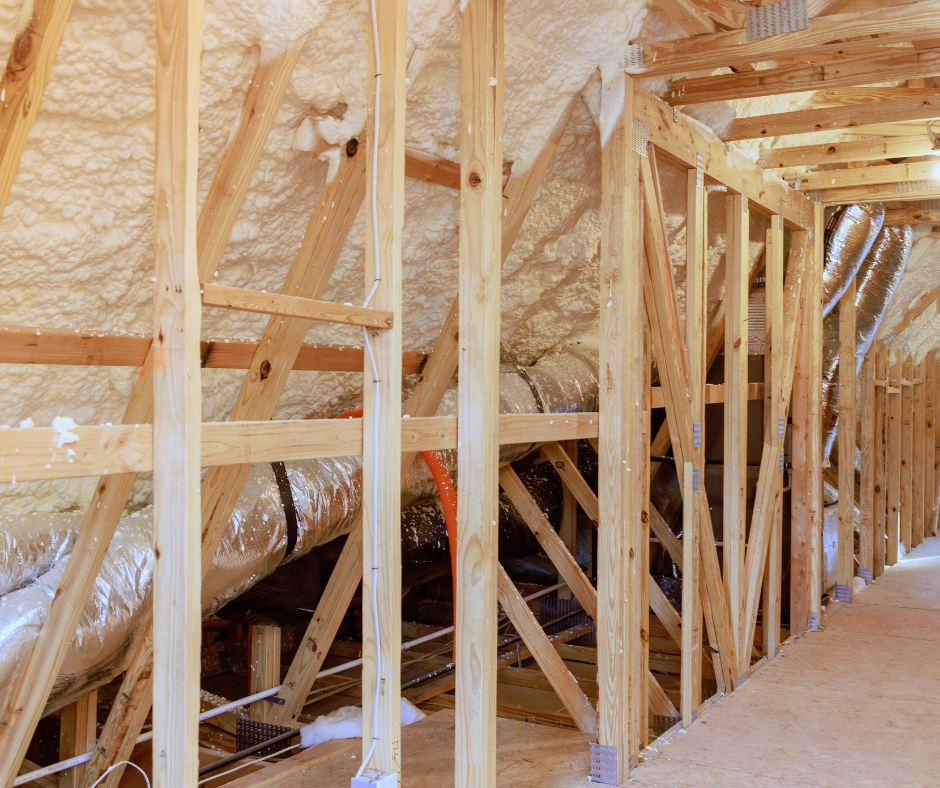 A home that is insulated with Spray Foam Insulation.